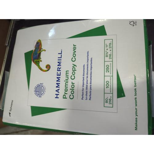 Hammermill Cardstock, Premium Color Copy, 80 lb, 8.5 x 11 - 1 Pack (250 Sheets) - 100 Bright, Made in the USA Card Stock