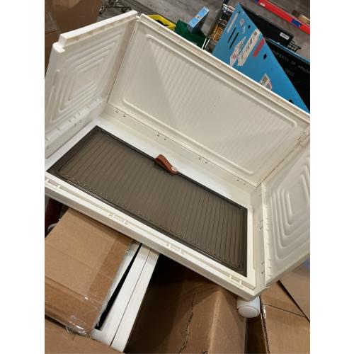 4 Tier Plastic Storage Bins with Lid 23QT, Stackable Storage Containers with Wheels, Folding Storage Boxes, Collapsible Storage Bins, Closet Organizers and Storage for Living Room,Office,Dorm