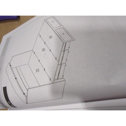 Wilkinson Farmhouse Full Murphy Bed with Large Storage Drawer & Charging Station, Gray