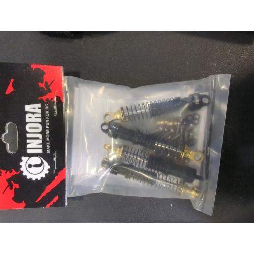 INJORA Brass & Aluminium 59mm Shocks- Long Threaded Shock Absorber Oil Damper for TRX4M TRX4MT 1/18 RC Crawler Upgrade
