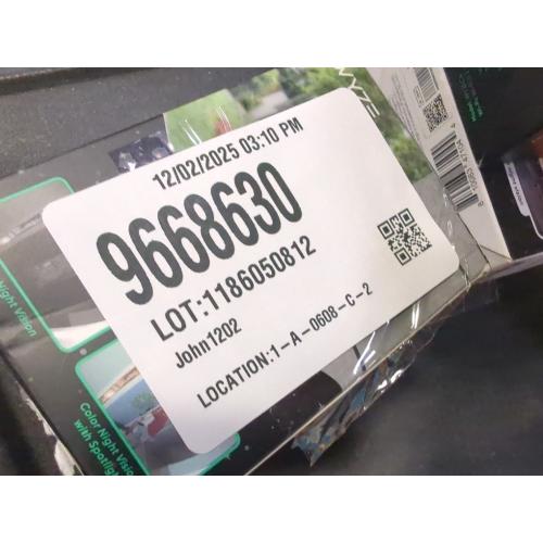 Color Grey Wyze Cam V4 Plug-in Indoor and Outdoor Smart-Enabled Security Camera