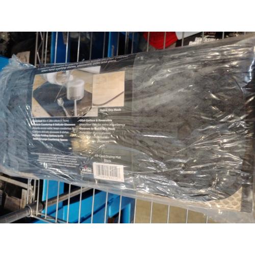 All-Clad Premium Reversible Dish Drying Mat for Kitchen: 16 x 28 Ultra-Absorbent, Long-Lasting, No Condensation, and Oversized for Large Pots and Pans - 3 Pack, Black