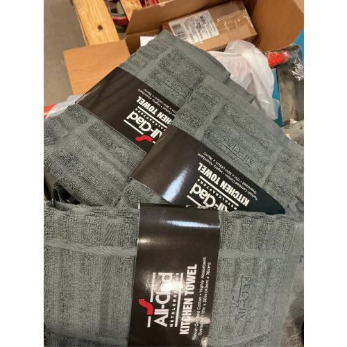 3-packs All-Clad Solid Kitchen Towel: Highly Absorbent, Super Soft Long Lasting - 100% Cotton, 17x30 Tea Towel for Cleaning & Drying Dishes, Pans, Glassware, or Countertops, (1-Pack), Pewter