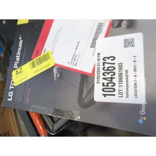 LG - TONE PLATINUM  Bluetooth Headset - Black