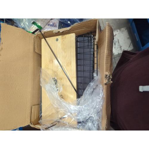 Magnetic Shelf for Fridge, Large Container Magnetic Spice Rack for Refrigerator, Fruit Potato and Onion Storage Bins, Magnetic Basket with Wood Lid, Kitchen Counter, Cabinet