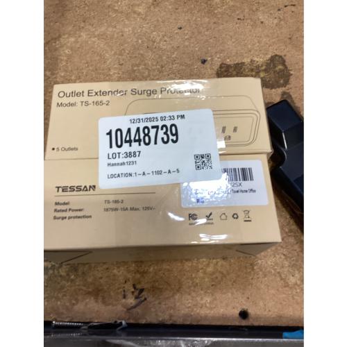 2 pack Multi Plug Outlet Extender, TESSAN Surge Protector Wall Plug Splitter with 5 Electrical Outlet Expander, Multiple Plug Adapter for Travel Home Office