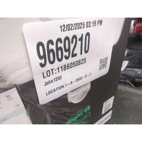 Color White Wyze Wired Outdoor Wi-Fi Floodlight v2 Home Security Camera with 2K Video, Color Night Vision, Motion Activated LEDs - White