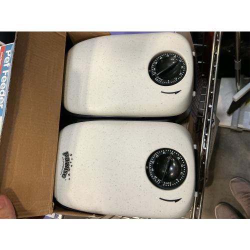 PAWISE Automatic Pet Feeder for Cats and Dogs,Dog Automatic Feeders with Timer, Automatic Cat Feeders with Ice Pack (2 Meal-1)