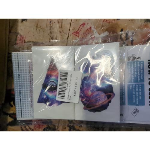 77 Sheets Temporary Tattoo, 17 Sheets Space Planet Astronaut Rockets Half Sleeve Fake Tattoos for Adults Men Women, 60 Sheets Small Tattoos Stickers Waterproof Lasting for Boys Girls Party Supplies