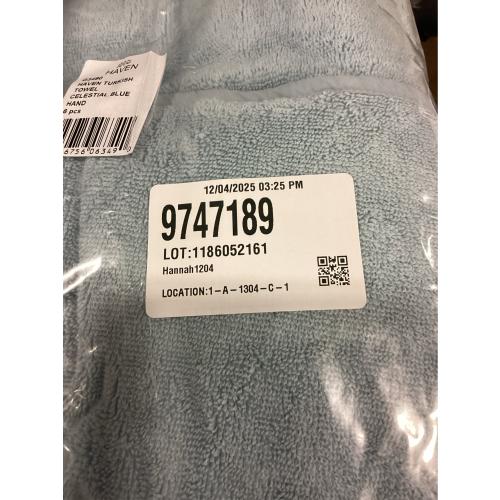 Haven Turkish Cotton Hand Towel in Celestial Blue 6 pack