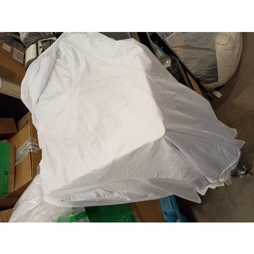 5 Pack White Cocktail Table Covers - 32 x 43 Inch Stretch Spandex Cocktail Tablecloths with Skirt Round Stretch High Top Table Cloths for Party, Bar, Pub, Wedding, Banquet, Birthday