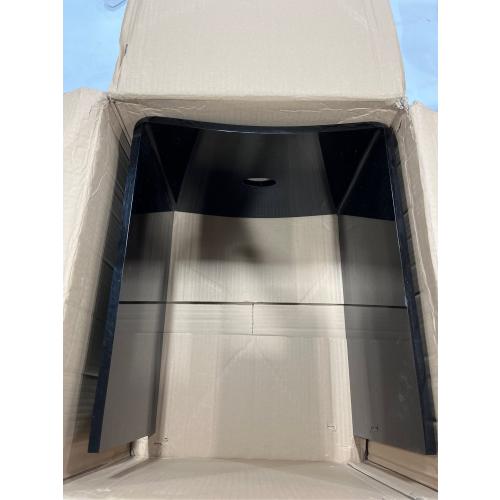 Navaris Black Acrylic Shower Bench - Waterproof Stool for Bathroom or Vanity 17.1 x 14.6 x 11 - Modern Glam Transparent Seat - Holds up to 220 lbs