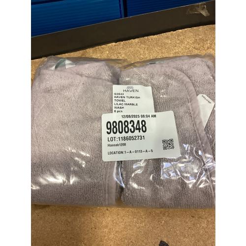 Haven Turkish Cotton Washcloth in Lilac Marble 6 Pack