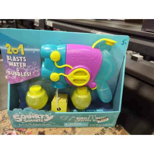 Chuckle & Roar Squirty Squirts 2-in-1 Bubble & Water Electric Blaster