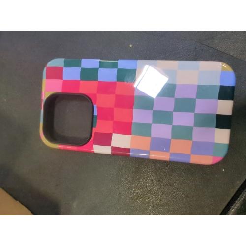 Colorful Checkered Phone Case for iPhone 15 Pro Max, Compatible with Magsafe, Trendy Cute Gingham Aesthetic Fun Magnetic Slim Shockproof Protective Women Girl Cover Case
