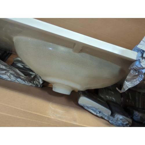 Project Source Cultured Marble Vanity Tops 49-in x 22-in White Cultured Marble Integral Single Sink 3-Hole Bathroom Vanity Top