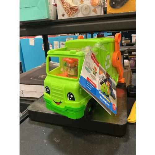 Fisher-Price Little People Musical Toddler Toy Recycling Truck Garbage Vehicle with Figure for Pretend Play Ages 1  Years