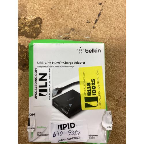 Belkin USB C to HDMI Adapter   USBC Charging Port to Charge While You Display, Supports 4K UHD Video, Passthrough Power up to 60W for Connected Devices, Compatible with MacBook, iPad, Windows