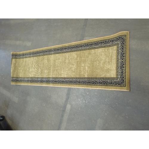 Antep Rugs Alfombras Bordered Modern 2x7 Non-Slip (Non-Skid) Low Pile Rubber Backing Indoor Area Runner Rug (Gold Brown, 2' x 7')
