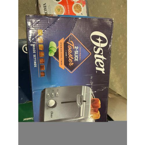 BLACK Oster 2-Slice Toaster with Extra Wide Slots, Bagel Toaster,