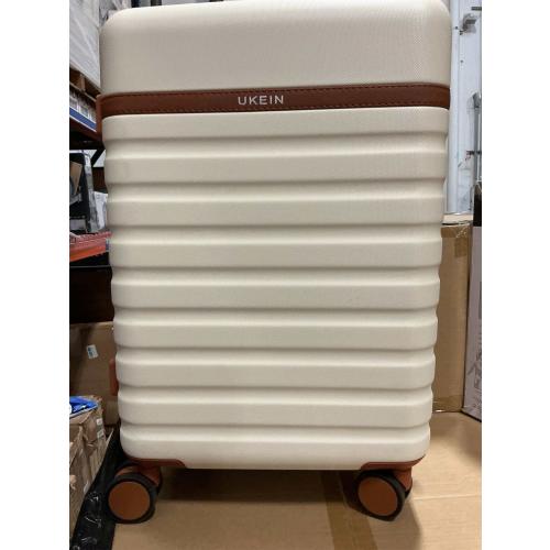 UKEIN Luggage Sets 3 Piece, Carry On Luggage 20In With Spinner Wheels,PC Hardside Suitcase Set with TSA Lock,Durable Carry On Suitcase With Travel Backpack for Men (Beige, 3 piece set (20inch))