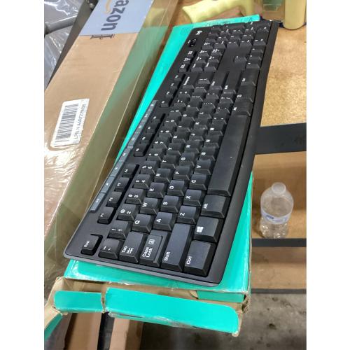 Logitech MK270 Wireless Keyboard and Mouse Combo, Full Size with Media Keys, 2.4 GHz, Compact Mouse, Spill-Resistant, For Windows, Black