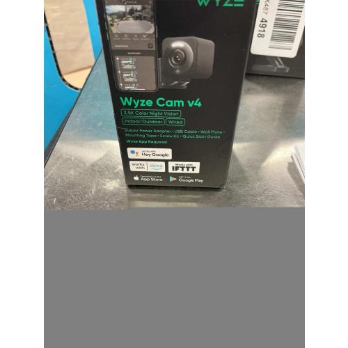 WYZE Cam v4 (Latest Model), 2.5K AI Security Camera, Indoor/Outdoor Cameras for Home Security, Baby Monitor & Pet Camera, Vibrant Color Night Vision, No Subscription Required, Free Expert Help