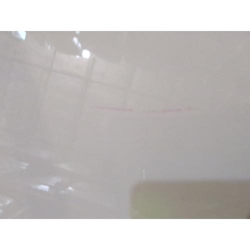 NIUBEE Acrylic Serving Tray 12x20 Inches -Spill Proof- White Decorative Tray Organiser for Ottoman Coffee Table Countertop with Handles