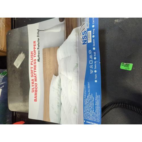 Ultra Soft Full Size Mattress Topper - Viscose Made from Bamboo Pillow Top Mattress Pad for Back Pain Relief - Naturally Cooling for Hot Sleepers, Green