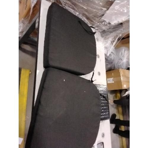 Outdoor Chair Cushions for Patio Furniture - Patio Chair Cushions Set of 2 - Water Resistant Round Corner Outdoor Seat Cushions 17X16X2, Black