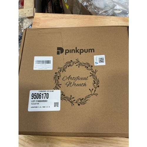 Pinkpum 20'' Eucalyptus Wreath for Front Door, Porch, Window - Green Decor for Home, Farmhouse - Spring, Summer, Fall, All Seasons