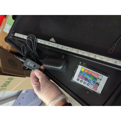 15 inch RGB Aquarium Lights, Underwater Fish Tank Lights IP68 Waterproof Color Changing Adjustable Memory Submersible Remote Control Aquarium Tank Sucker Hood Strip Waterfall Lights