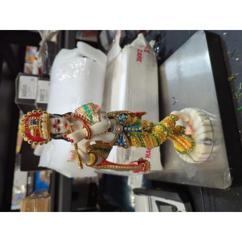 Esplanade Lord Krishna Kishan Gopal God Murti Idol Statue Sculpture Resin - 11 Inches - Multicolour