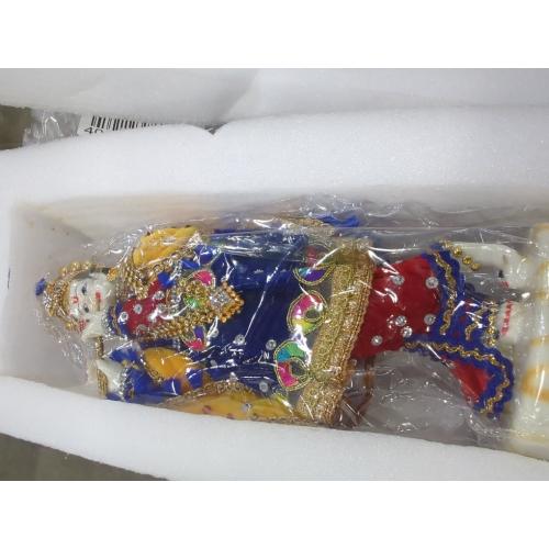 Size 11 eSplanade Hand-Carved God Kishan Krishna Murti Idol Statue Sculpture - 11 Inches - Resin