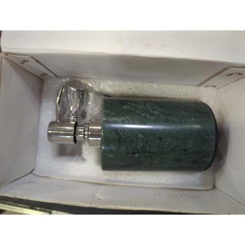 Soap Dispenser Lotion Dispenser - Made of Natural Stone in Green Color - Luxury Bathroom Accessories Bath Set (Green)