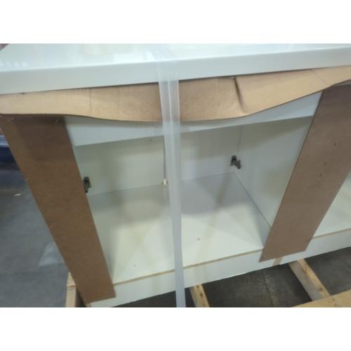 dmg style selections potter 60in true white double sink bathroom vanity with white cultured marble top