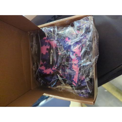 Size M No Pull Dog Harness for Medium Dogs, Adjustable No Choke Pet Vest with Dog Leash Fit Smart Reflective Pet Walking Harness for Training Easy Control Soft Handle Purple Camo