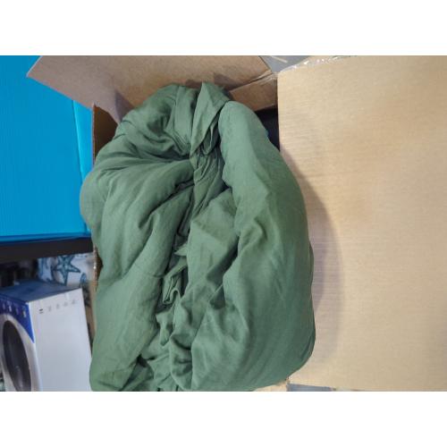 Bedsure 100% Washed Cotton Duvet Cover Queen Size - Olive Green Minimalist Cotton Duvet Cover Linen Like for All Seasons - GentleSoft™ Plain Simple Bedding (Olive Green, Queen, 90x90)