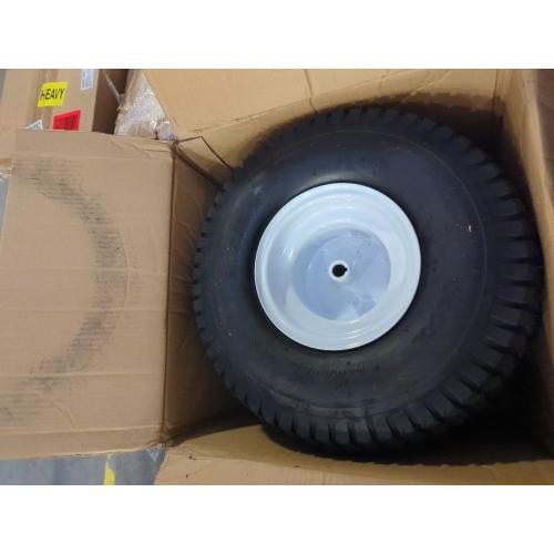 20x10.00-8 Lawn Mower Tire and Wheel, 4 Ply Tubeless Tire, Replacement 20x10-8nhs Riding Lawn Mower and Tractor Rear Tire and Wheel Assemblies, 3.5 Offset Hub, 3/4 Borehole, and 3/16 Keyway