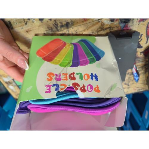 JANYUN 24 Pack Reusable Popsicle Bags Ice Pop Sleeves Antifreezing Sleeves, 8 Colors