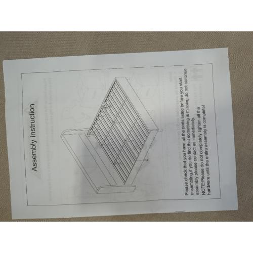 Beige King Bed Frame