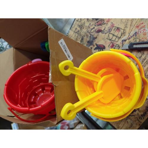 12 Pack Sand Buckets and Shovels for Kids 7.48 Inches | Beach and Sand Toys at The Beach | Use for Sand Molds at The Sandbox -12 Pail and 12 Shovel Set