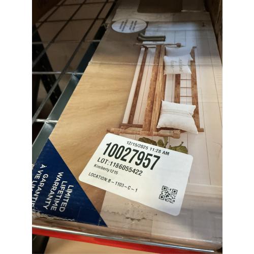 Light Oak 2 MIL x 6 in. W x 36 in. L Water Resistant Peel and Stick Vinyl Tile Flooring (10.5 sq. ft.)