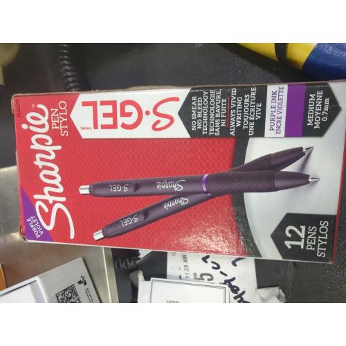 Sharpie S-Gel Retractable Gel Pen Medium Point Purple Ink Dozen (2126235)