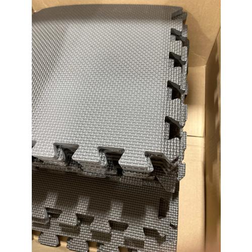 Puzzle Exercise Gym Flooring Mat, 1/2 Thick EVA Interlocking Foam Tiles Workout Mat for Home Gym, Fitness Equipment, MMA, Gymnastics, 6 Tiles Shock-Absorbing Exercise Mat, Grey (24 Sq Ft)