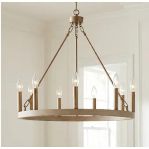 ACROMA Orlando 9 -Light Matte Champagne Bare bulb Metal Metal Chandelier