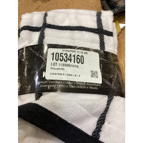 All-Clad Checked Cotton Kitchen Towel, 2 pack black