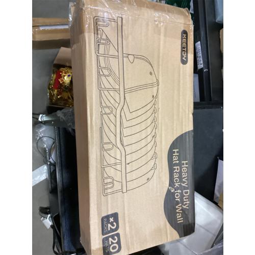 KEETDY Metal Hat Racks for Baseball Caps Wall Hat Organizer Fit 48 Caps Holder, 2 Packs Sturdy Wall Mounted Hat Storage Organizer, Black, Patent: US D1,041,201 S