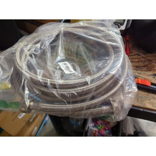 10 Foot Stainless Steel Washing Machine Hoses (2 Pack) Burst Proof from Kelaro