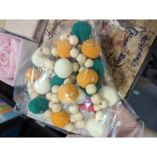 Ragon House  Garlands  - Green & Orange Pom-Pom Garland